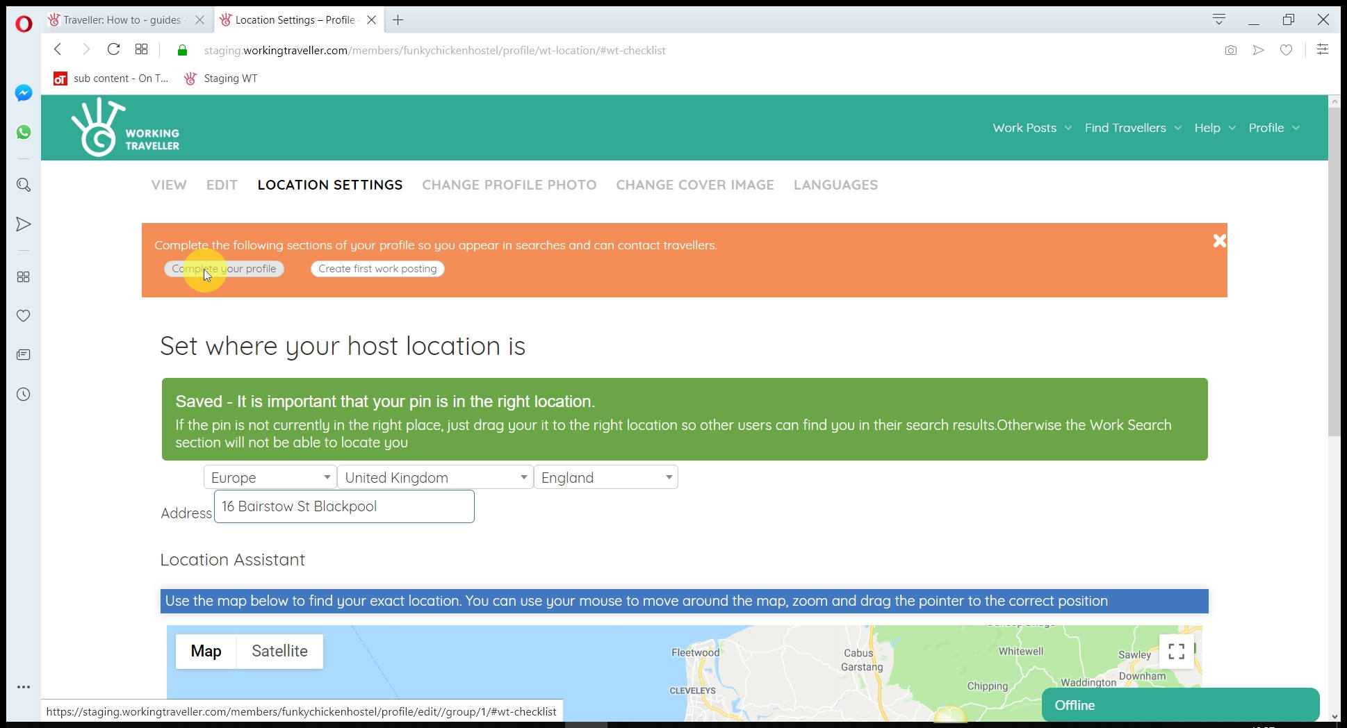 Add in your host details Is good to have it all written down before you add your details.