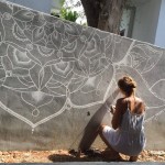 Art on wall made by a volunteer